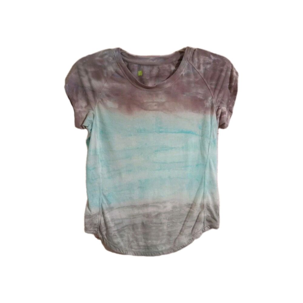 Halcyon T-Shirt Size Medium Tie Dye Purple Blue White Short Sleeved Top Tee